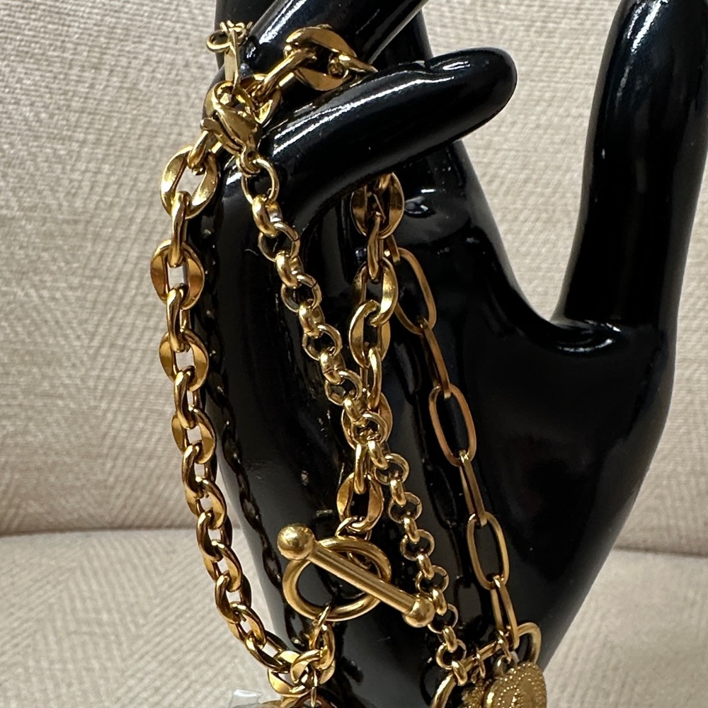 Bracelets Gold Chain Bracelets with Heart Charms (2) - Picture 5 of 8